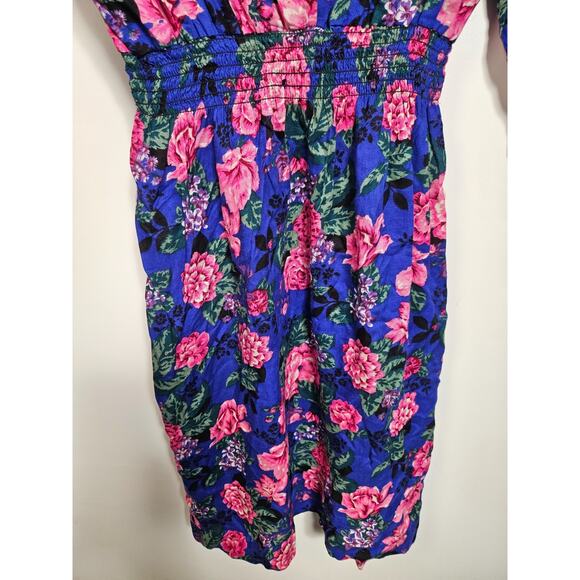 Vintage Jordan Michaels Floral Size 4P Padded Long Dress Women's Flower Garden - Picture 5 of 15